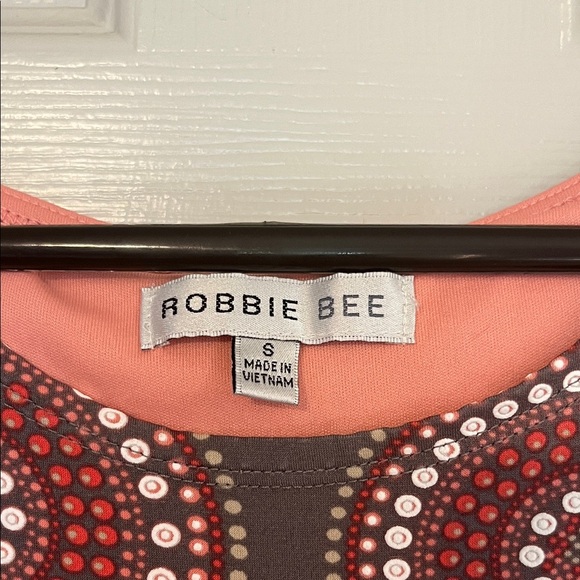 Robbie Bee and Brown/Gray and Orange Floral Side Tie Dress Small - Picture 2 of 6